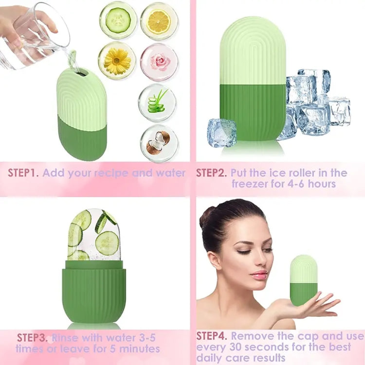 Silicone Wave Pattern Ice Compartment Mould Facial Beauty Massage Pore Shrinking Ice Cube Mold(Blue) - free shipping - PMC TechLife - Order now!