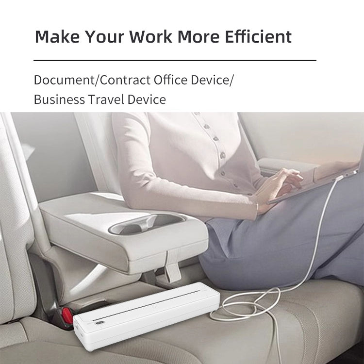 A4-XZ 203DPI A4 Home Portable Smart Wireless Inkless Thermal Printer(White) - Printer by PMC TechLife | Online Shopping South Africa | PMC TechLife | Buy Now Pay Later Mobicred