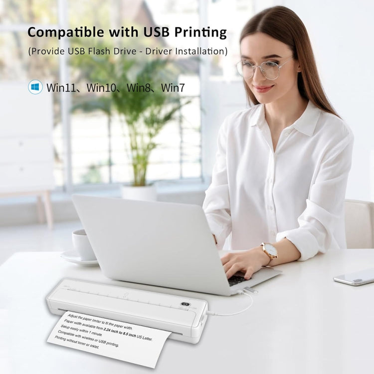 A4-XZ 203DPI A4 Home Portable Smart Wireless Inkless Thermal Printer(White) - Printer by PMC TechLife | Online Shopping South Africa | PMC TechLife | Buy Now Pay Later Mobicred