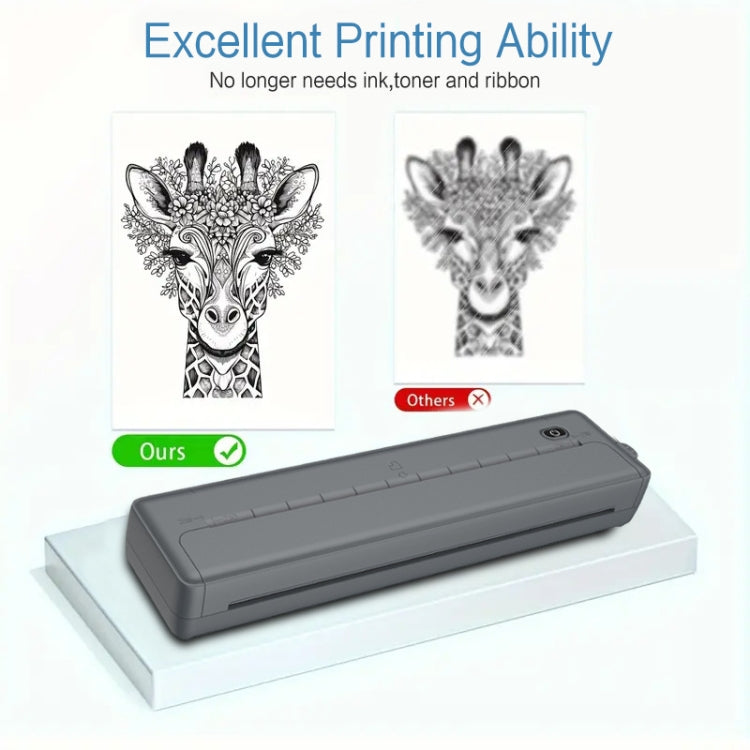 A4-XZ 203DPI A4 Home Portable Smart Wireless Inkless Thermal Printer(Black) - Receipt Printers by PMC TechLife | Online Shopping South Africa | PMC TechLife | Buy Now Pay Later Mobicred