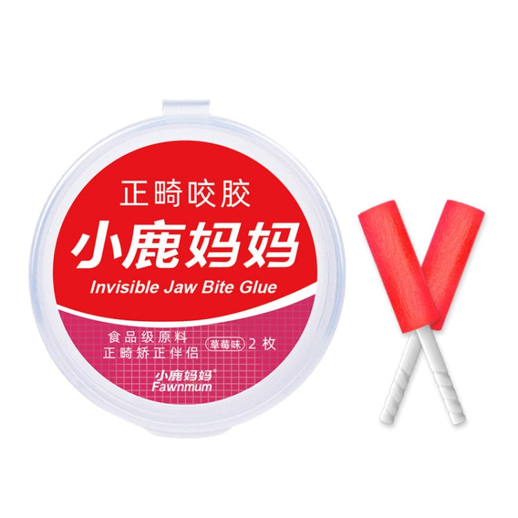Fawnmum 2pcs /Box Handheld Hollow Cylinder Orthodontic Bite Sticks(Strawberry) - free shipping - PMc TechLife - Order now!