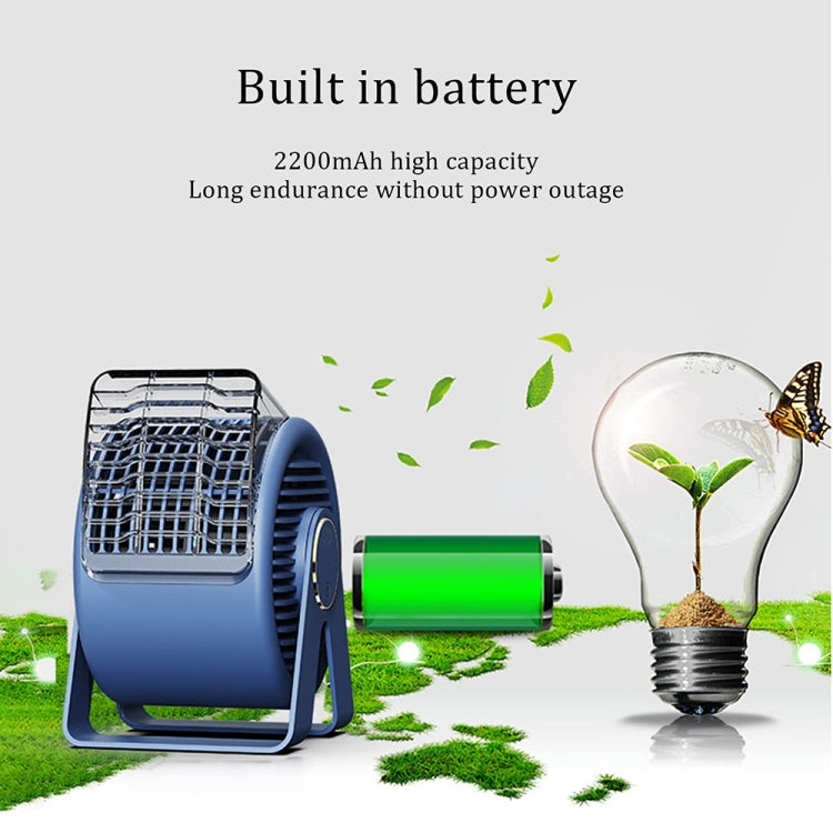 F7 Snail-shaped Desktop Mini Portable Bladeless Air Circulation Fan(Blue) - Electric Fans by PMC TechLife | Online Shopping South Africa | PMC TechLife | Buy Now Pay Later Mobicred
