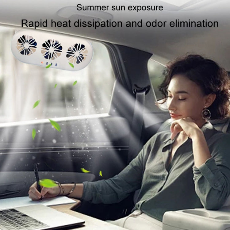 USB Plug-In Car Window Exhaust Fan Car Air Circulation Cooling Ventilation Fan, Color: Solar White - Heating & Fans by PMC TechLife | Online Shopping South Africa | PMC TechLife | Buy Now Pay Later Mobicred