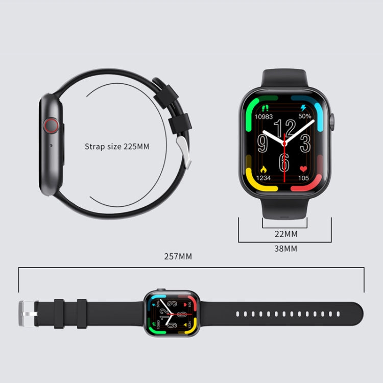F70  2.1 Inch Screen Smart Watch With Blood Sugar/Blood Oxygen Monitoring /SOS Alarm/100+ Sports Modes, Color: Black Leather - Smart Watches by PMC TechLife | Online Shopping South Africa | PMC TechLife | Buy Now Pay Later Mobicred