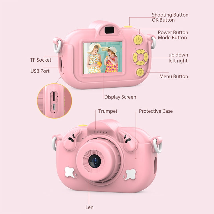 DC501 2.0-Inch 4X Zoom HD Digital Camera Mini Children Photography Camera, Color: Pink - Children Cameras by PMC TechLife | Online Shopping South Africa | PMC TechLife | Buy Now Pay Later Mobicred