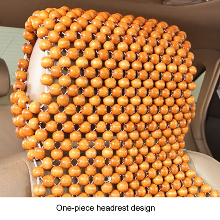 Car Wood Beaded Cushion Universal Car Seat Cover Summer Interior Supply(Beige) - Seat Accessories by PMC TechLife | Online Shopping South Africa | PMC TechLife | Buy Now Pay Later Mobicred