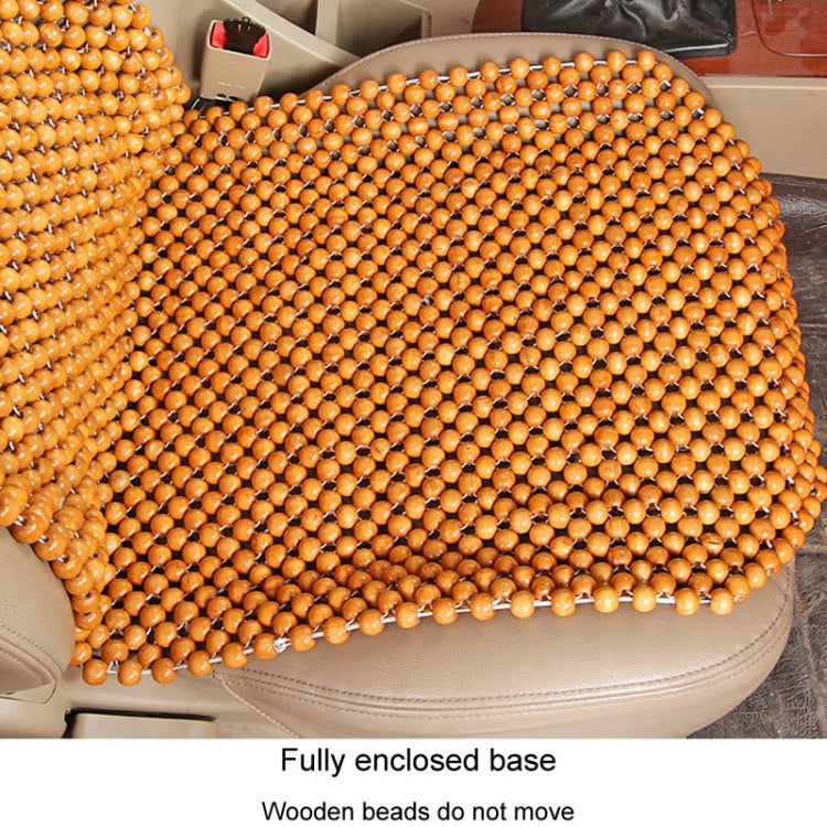 Car Wood Beaded Cushion Universal Car Seat Cover Summer Interior Supply(Beige) - Seat Accessories by PMC TechLife | Online Shopping South Africa | PMC TechLife | Buy Now Pay Later Mobicred