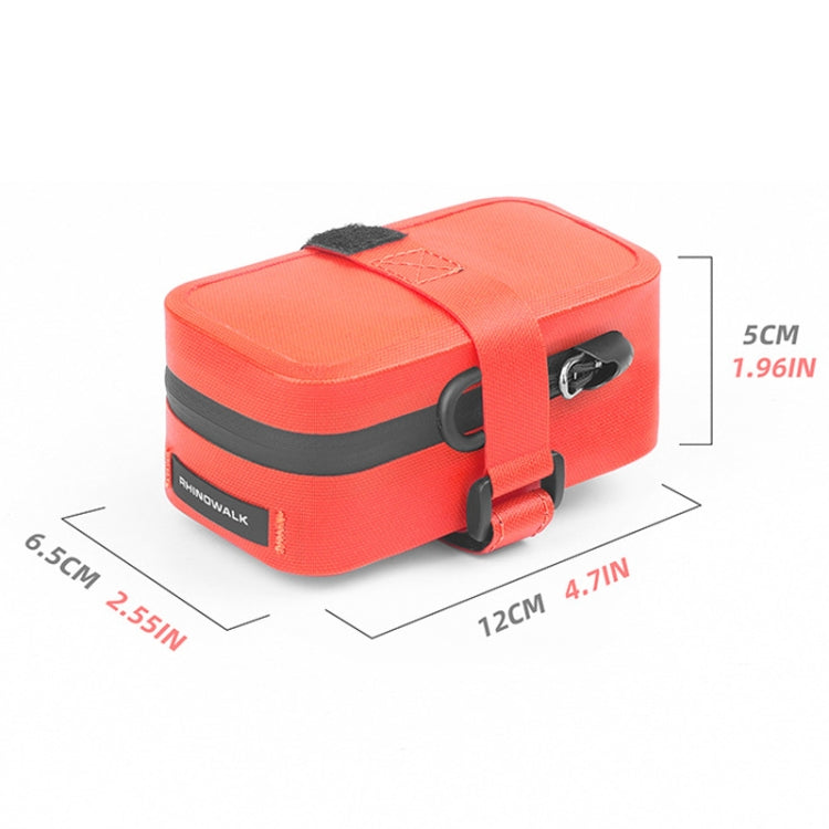 Rhinowalk RK5200 0.39L Bicycle Lightweight Waterproof Tail Bag Outdoor Cycling TPU Saddle Bag(Black) - Bicycle Bags by Rhinowalk | Online Shopping South Africa | PMC TechLife | Buy Now Pay Later Mobicred