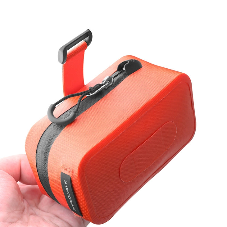 Rhinowalk RK5200 0.39L Bicycle Lightweight Waterproof Tail Bag Outdoor Cycling TPU Saddle Bag(Orange) - Bicycle Bags by Rhinowalk | Online Shopping South Africa | PMC TechLife | Buy Now Pay Later Mobicred