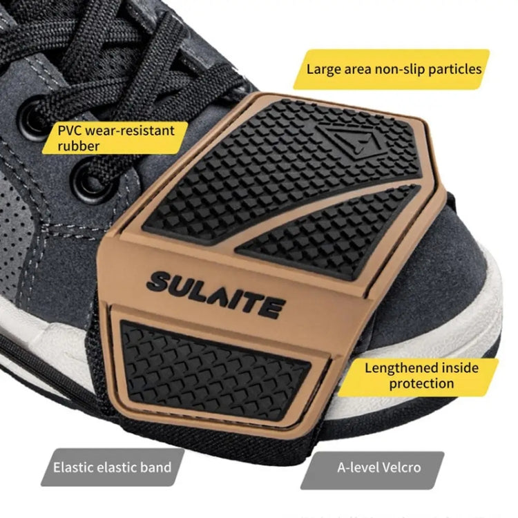 SULAITE Motorcycle Anti-Slip Riding Gear Cover Anti-Scratch Wear-Resistant Shoe Cover(Gray) - Protective Gear by SULAITE | Online Shopping South Africa | PMC Jewellery | Buy Now Pay Later Mobicred