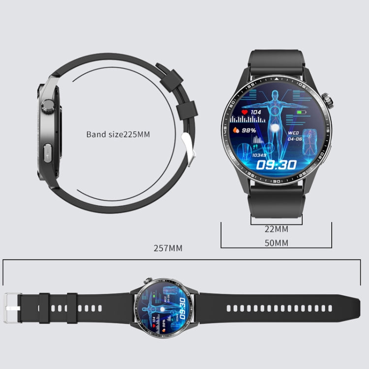 F400  1.55 Inch Screen Smart Watch Support ECG/ Blood Oxygen / Blood Sugar / 150+ Sports Mode, Color: Black Silicone - free shipping - PMC TechLife - Order now!