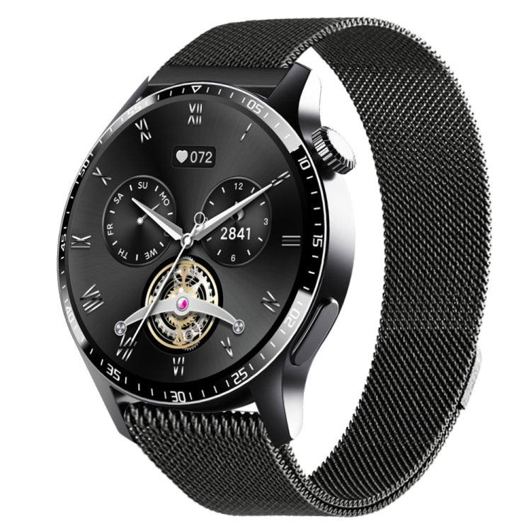 F207 Smart Watch 1.35-Inch Narrow Edge Screen Supports Bluetooth Calls / 24H Health Monitoring / 150+ Sports Modes, Color: Black Milan - Smart Watches by PMC TechLife | Online Shopping South Africa | PMC TechLife | Buy Now Pay Later Mobicred