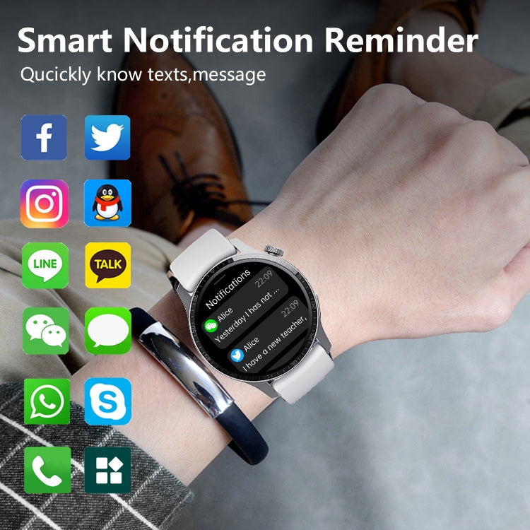 F207 Smart Watch 1.35-Inch Narrow Edge Screen Supports Bluetooth Calls / 24H Health Monitoring / 150+ Sports Modes, Color: Silver Bamboo - Smart Watches by PMC TechLife | Online Shopping South Africa | PMC TechLife | Buy Now Pay Later Mobicred