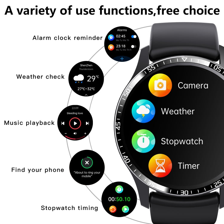 F207 Smart Watch 1.35-Inch Narrow Edge Screen Supports Bluetooth Calls / 24H Health Monitoring / 150+ Sports Modes, Color: Silver 3-Beads Steel - Smart Watches by PMC TechLife | Online Shopping South Africa | PMC TechLife | Buy Now Pay Later Mobicred