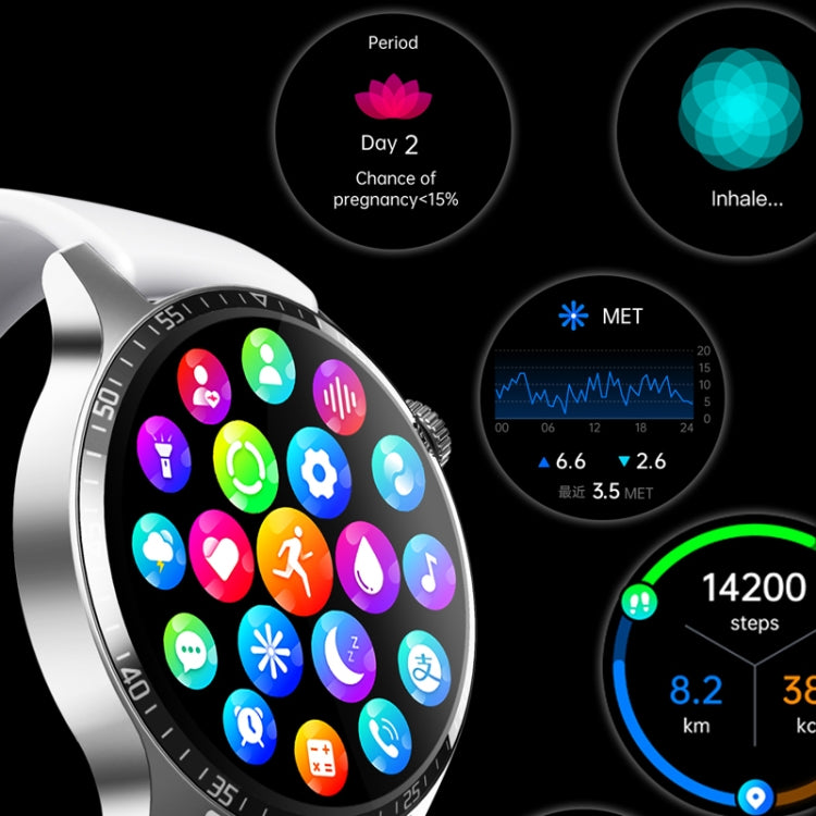 F207 Smart Watch 1.35-Inch Narrow Edge Screen Supports Bluetooth Calls / 24H Health Monitoring / 150+ Sports Modes, Color: Black Brown Leather - Smart Watches by PMC TechLife | Online Shopping South Africa | PMC TechLife | Buy Now Pay Later Mobicred