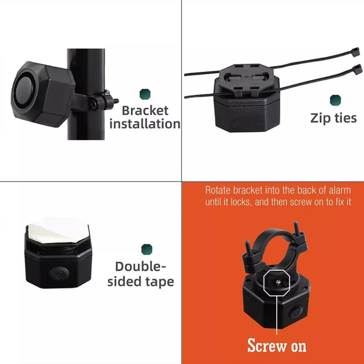 SF32R+03C Electric Motorcycle / Bike Anti-theft Alarm Home Wiring Free Vibration Alarm - Security Alarm System by PMC TechLife | Online Shopping South Africa | PMC TechLife | Buy Now Pay Later Mobicred