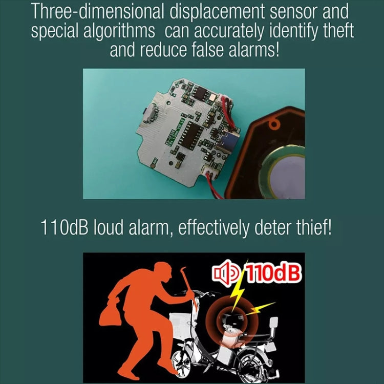 SF32R+03C Electric Motorcycle / Bike Anti-theft Alarm Home Wiring Free Vibration Alarm - Security Alarm System by PMC TechLife | Online Shopping South Africa | PMC TechLife | Buy Now Pay Later Mobicred