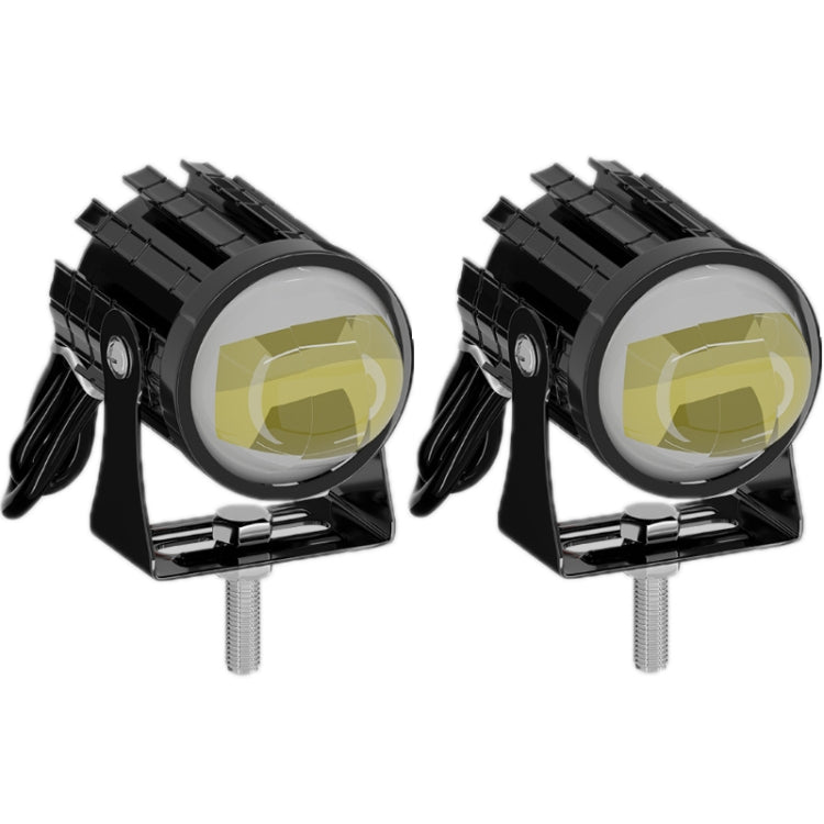 1pair 12V-85V Motorcycle Headlights Dual-color Automotive LED Working Headlights, Color: Yellow + White Light With Flashing - Work Lights by PMC TechLife | Online Shopping South Africa | PMC TechLife | Buy Now Pay Later Mobicred