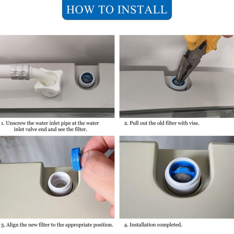 2pcs Universal Automatic Washing Machine Water Inlet Valve Port Stainless Steel Filter - Washing Machine Parts by PMC TechLife | Online Shopping South Africa | PMC TechLife | Buy Now Pay Later Mobicred