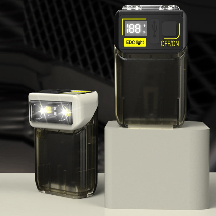 Mini Type-C Rechargeable Outdoor Keychain Light Flashlight(Lamp Head Rotatable Black) - Mini Flashlight by PMc TechLife | Online Shopping South Africa | PMc TechLife | Buy Now Pay Later Mobicred