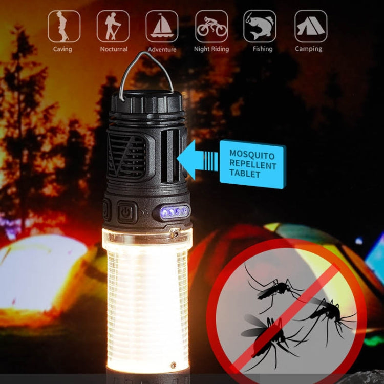3 in 1 LED Mosquito Repellent Camping Light Magnetic Outdoor Tent Light(W8122 Black) - Camping Lighting by PMc TechLife | Online Shopping South Africa | PMc TechLife | Buy Now Pay Later Mobicred
