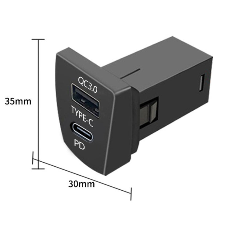 For Toyota RAV4 / WILDLANDER USB-PD Port 60W Fast Charging Modified Car Charger(Ordinary Power Cord) - DIY Modified Charger by PMC TechLife | Online Shopping South Africa | PMC TechLife | Buy Now Pay Later Mobicred