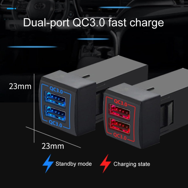 For Toyota Corolla / Levin / Avalon / Prado / Wildlander / Camry Dual-USB Modified Car Charger, Model: Insurance Box Cord - DIY Modified Charger by PMC TechLife | Online Shopping South Africa | PMC TechLife | Buy Now Pay Later Mobicred