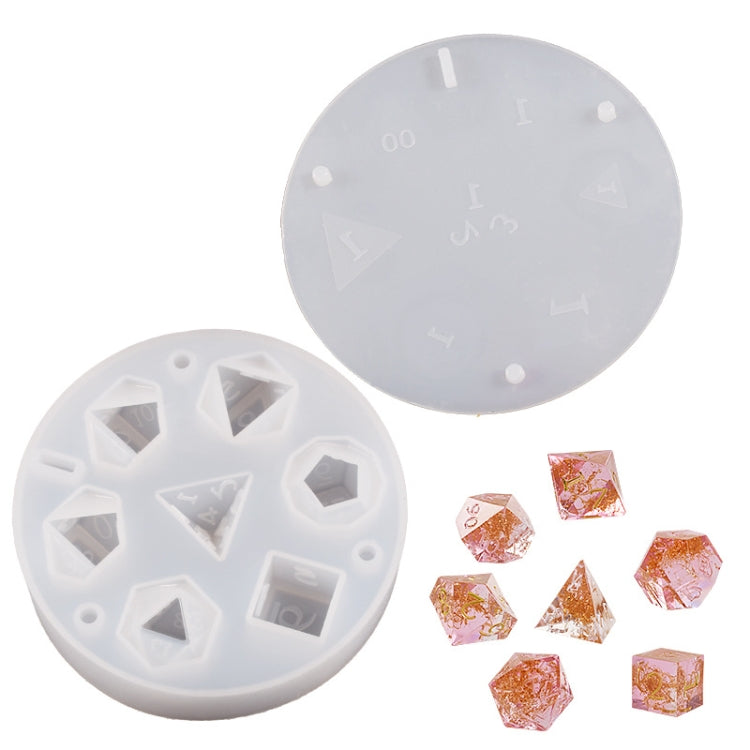 Silicone Dice Resin Molds with 7 Standard Polyhedral Stereoscopic Dice Cavities - Arts & Crafts by PMC TechLife | Online Shopping South Africa | PMC TechLife | Buy Now Pay Later Mobicred