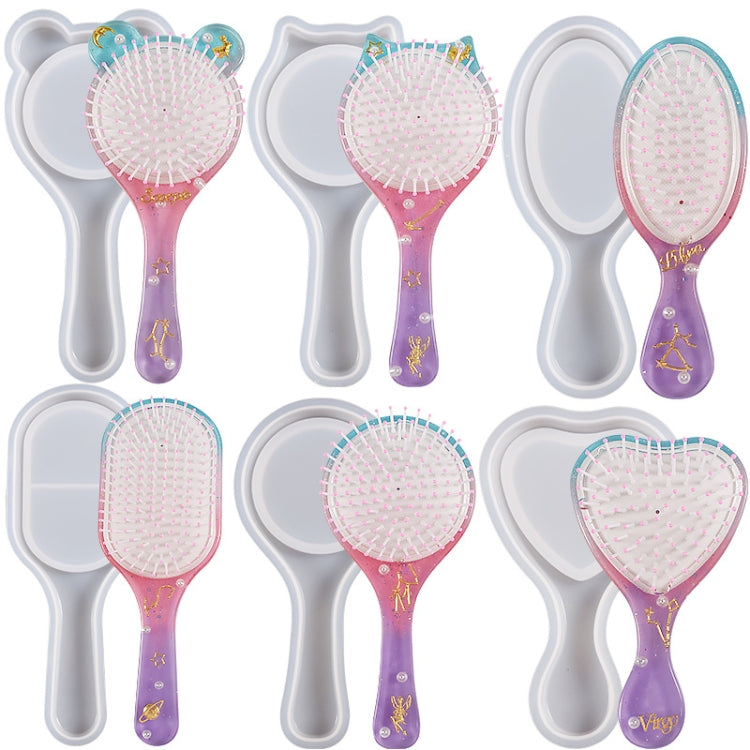 Air Cushion Comb Set Silicone Mold DIY Epoxy Resin Craft Making Mold, Spec: Small Oval 004 - free shipping - PMc TechLife - Order now!