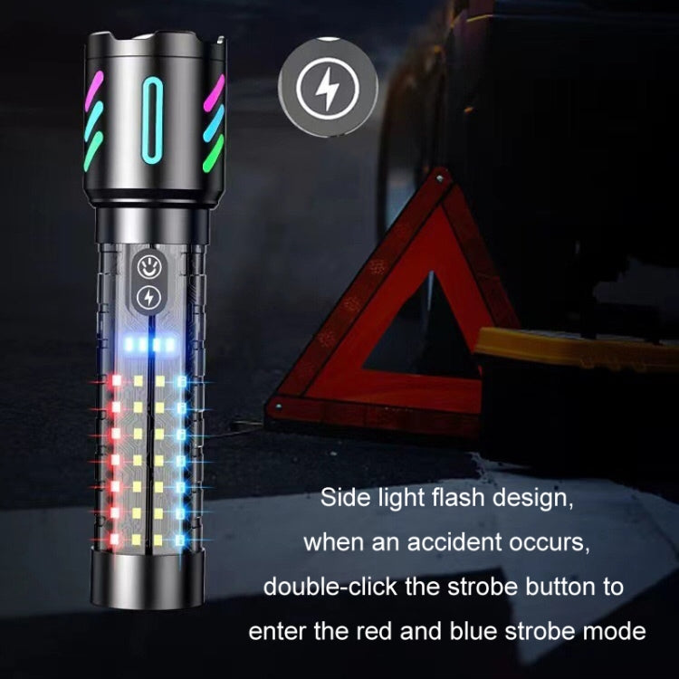 Type-C Rechargeable Outdoor Zoom Strong Laser Flashlight(520) - LED Flashlight by PMC Jewellery | Online Shopping South Africa | PMC Jewellery | Buy Now Pay Later Mobicred