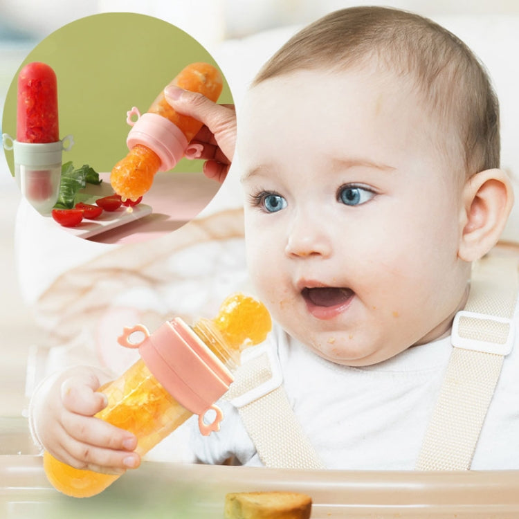 Portable Dual-purpose Baby Food Feeding Spoon Fruit Vegetable Silicone Feeding Pacifier Bottle(Pink) - Cups & Silicone Nipple by PMc TechLife | Online Shopping South Africa | PMc TechLife | Buy Now Pay Later Mobicred