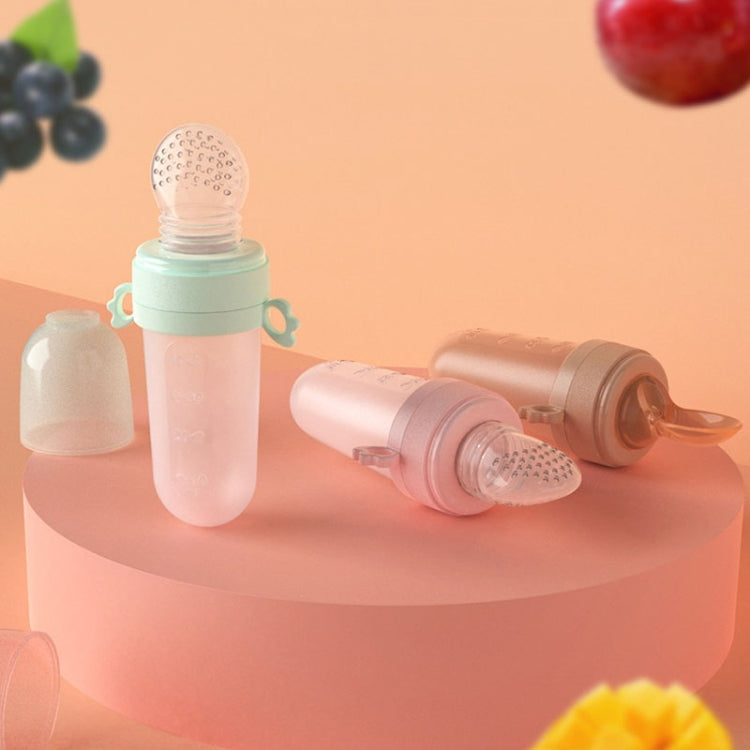Portable Dual-purpose Baby Food Feeding Spoon Fruit Vegetable Silicone Feeding Pacifier Bottle(Nano-silver) - Cups & Silicone Nipple by PMc TechLife | Online Shopping South Africa | PMc TechLife | Buy Now Pay Later Mobicred