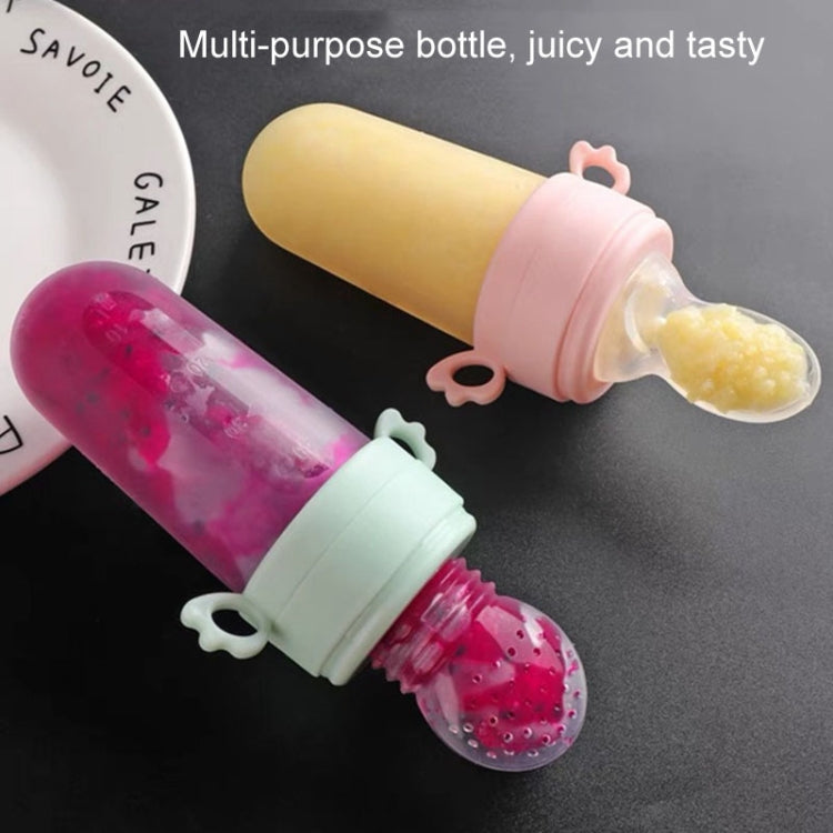 Portable Dual-purpose Baby Food Feeding Spoon Fruit Vegetable Silicone Feeding Pacifier Bottle(Pink) - Cups & Silicone Nipple by PMc TechLife | Online Shopping South Africa | PMc TechLife | Buy Now Pay Later Mobicred