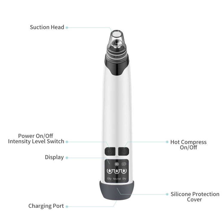KS-X007 Electric Heating Hot Compress Pore Cleaner Home Facial Blackhead Acne Remover(White) - free shipping - PMC TechLife - Order now!