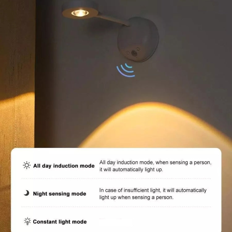 Rechargeable LED Motion Sensor Wireless Spotlight Dimmable Picture Light 1200mAH(White) - Sensor LED Lights by PMC TechLife | Online Shopping South Africa | PMC TechLife | Buy Now Pay Later Mobicred