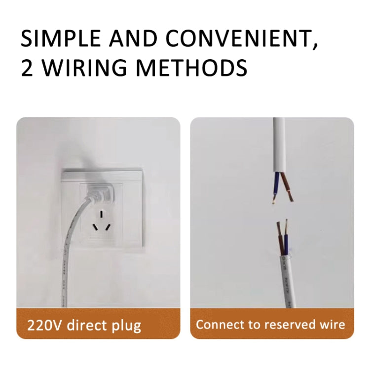 220V CN Plug Motion Sensor Wardrobe Cabinet Lamp LED Light Bar, Spec: Warm White 80cm - Sensor LED Lights by PMC TechLife | Online Shopping South Africa | PMC TechLife | Buy Now Pay Later Mobicred