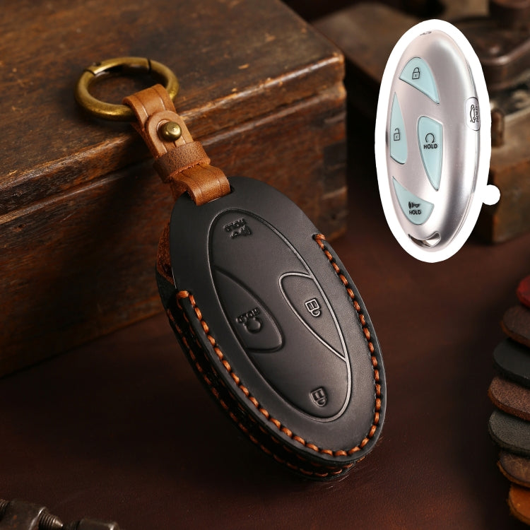 For Korean Hyundai Hallmo Car Handmade Key Bag, Color: 5 Keys Black - Car Key Cases by Hallmo | Online Shopping South Africa | PMC TechLife | Buy Now Pay Later Mobicred