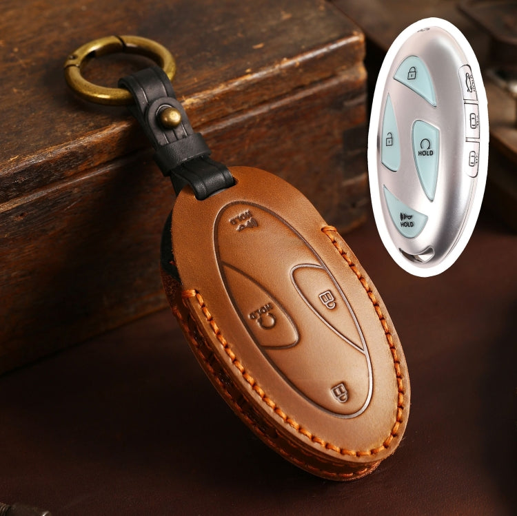 For Korean Hyundai Hallmo Car Handmade Key Bag, Color: 7 Keys Brown - free shipping - PMC TechLife - Order now!