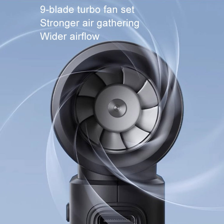 JisuLife Life9 High Speed Handheld Small Fan Mini Portable USB Rechargeable Desktop Cooling Electric Fan, Battery Capacity: 3600mAh(Gray) - free shipping - PMC Jewellery - Order now!