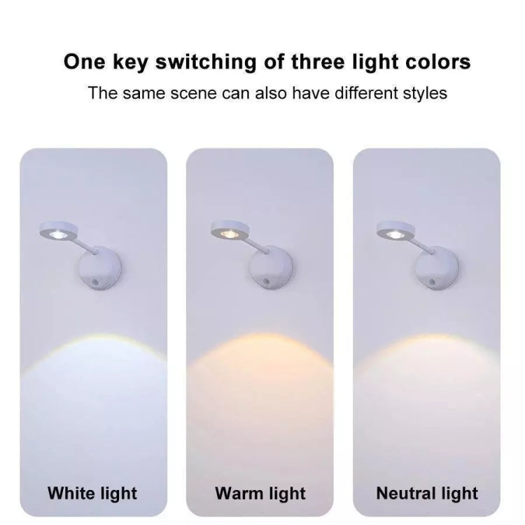 Rechargeable LED Motion Sensor Wireless Spotlight With Remote Control 1200mAH White - Sensor LED Lights by PMC TechLife | Online Shopping South Africa | PMC TechLife | Buy Now Pay Later Mobicred