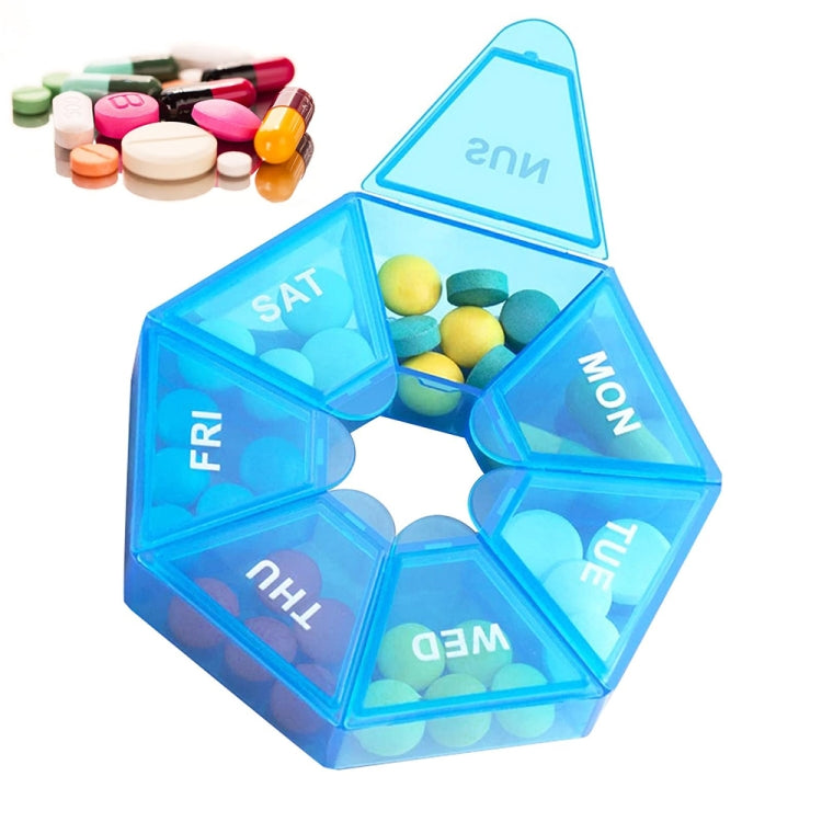 2pcs Portable Transparent Moisture-Proof Weekly 7-grids Pill Storage Box(Purple) - free shipping - PMC TechLife - Order now!