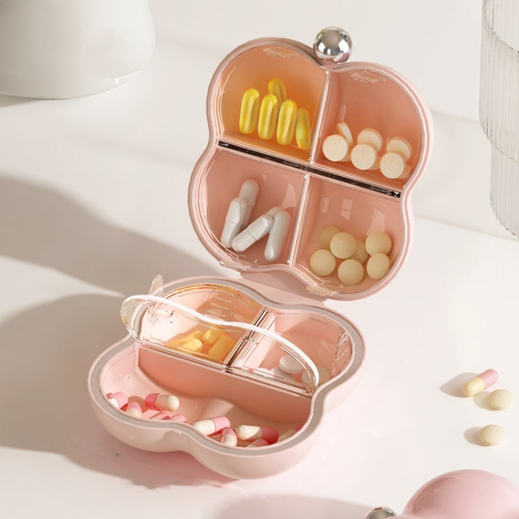 7 Compartment Mini Portable Pill Box Jewelry Sealed Storage Box(Cream Pink) - free shipping - PMc TechLife - Order now!