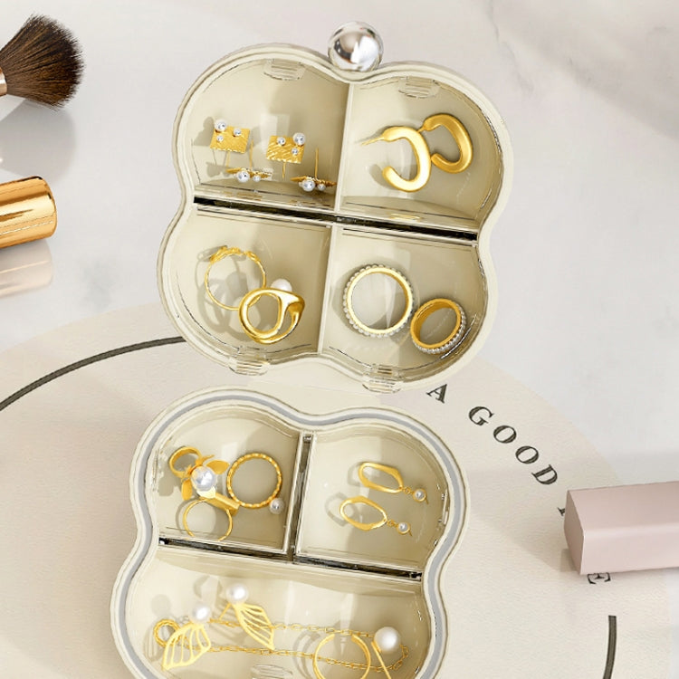 7 Compartment Mini Portable Pill Box Jewelry Sealed Storage Box(Cream White) - free shipping - PMc TechLife - Order now!