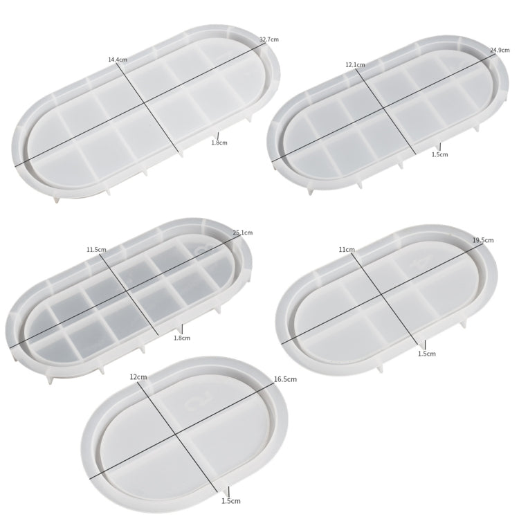 DIY Epoxy Oval Tray Dish Mold Silicone Mold for Flower Pot Base, Spec: 005 - free shipping - PMc TechLife - Order now!