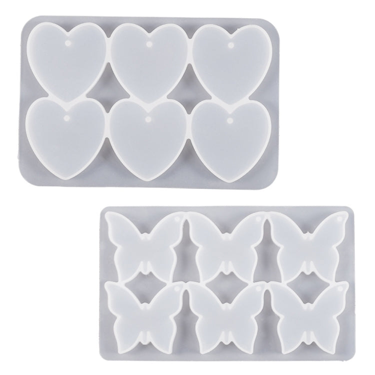 DIY Crystal Glue Heart Butterfly Pendant Keychain Ornament Silicone Mold(Heart) - free shipping - PMc TechLife - Order now!