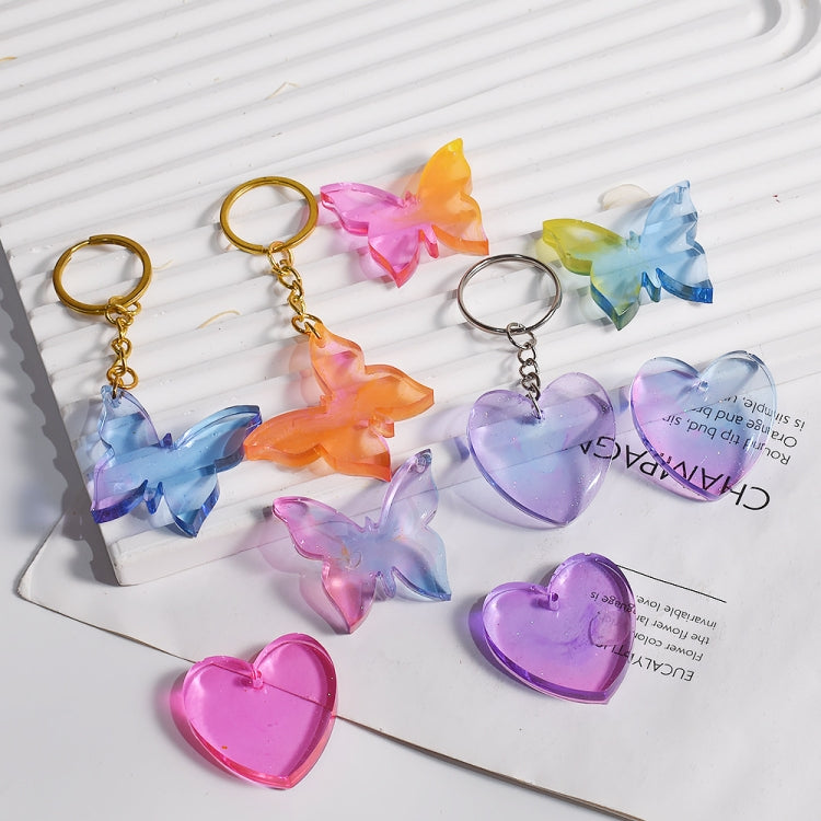 DIY Crystal Glue Heart Butterfly Pendant Keychain Ornament Silicone Mold(Butterfly) - free shipping - PMc TechLife - Order now!