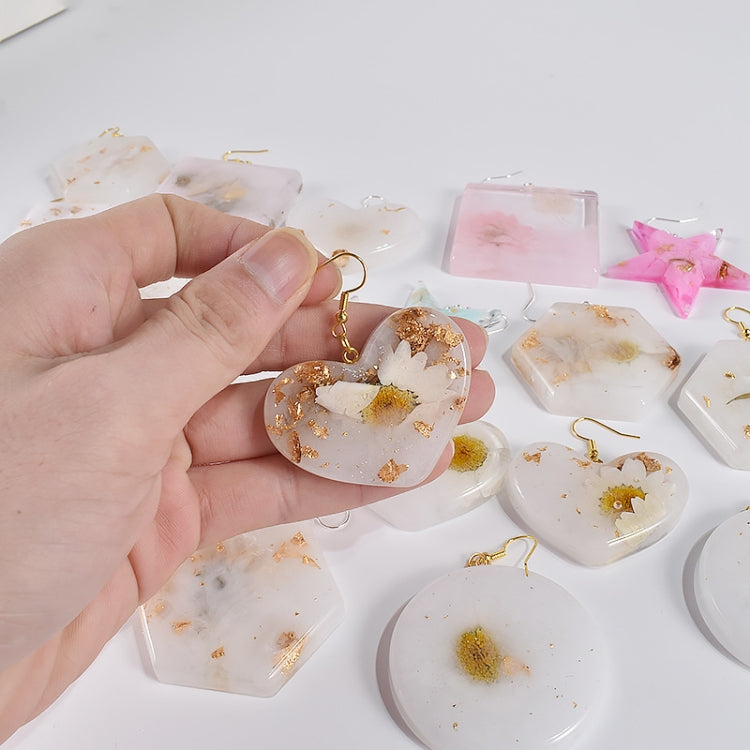 DIY Epoxy Resin Three-Dimensional Geometric Pendant Earring Silicone Mold, Spec: Heart - free shipping - PMc TechLife - Order now!