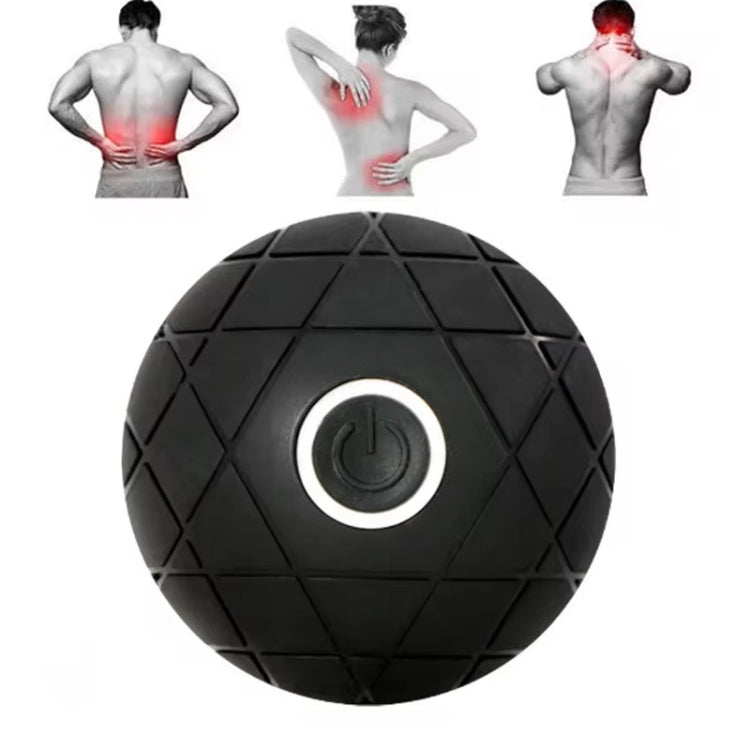 3D Vibrating Yoga Ball Muscle Relaxation Massage Fitness Ball Rechargeable Handheld Silicone Massage Ball(Black) - free shipping - PMC TechLife - Order now!