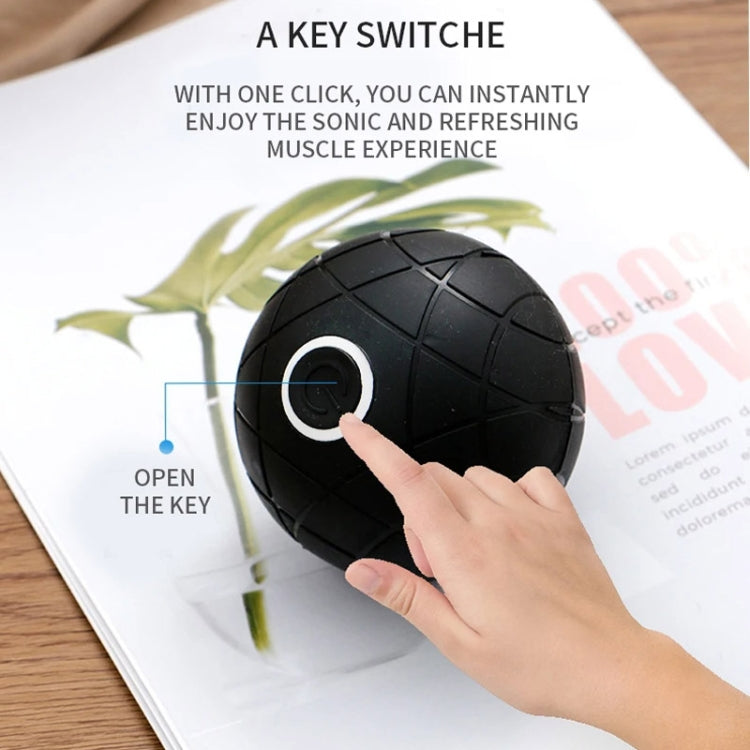 3D Vibrating Yoga Ball Muscle Relaxation Massage Fitness Ball Rechargeable Handheld Silicone Massage Ball(Black) - free shipping - PMC TechLife - Order now!