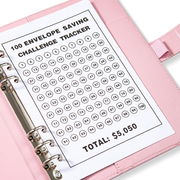 A5 100 Day Savings Challenge Envelope Budget Planner Binder Notebook Handbook, Color: Words Blue - Notebooks by PMC TechLife | Online Shopping South Africa | PMC TechLife | Buy Now Pay Later Mobicred